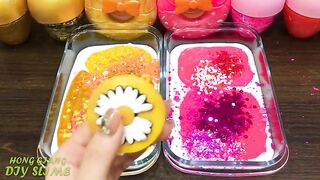 GOLD vs PINK! Mixing Random into GLOSSY Slime ! Satisfying Slime Video #1188