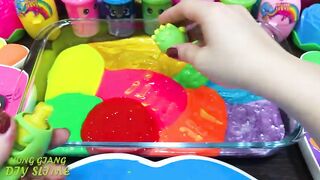 RELAXING With Piping Bag! Mixing Random into GLOSSY Slime ! Satisfying Slime #1187