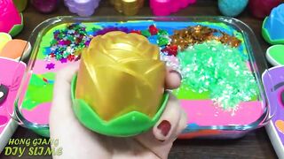 RELAXING With Piping Bag! Mixing Random into GLOSSY Slime ! Satisfying Slime #1187