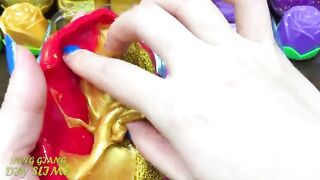 GOLD vs PURPLE! Mixing Random into GLOSSY Slime ! Satisfying Slime Video #1185