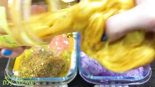GOLD vs PURPLE! Mixing Random into GLOSSY Slime ! Satisfying Slime Video #1185