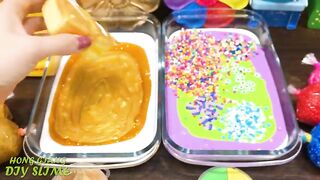 GOLD vs Rainbow! Mixing Random Things into Slime !!! Slimesmoothie Relaxing Satisfying Slime Videos