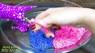 Making Crunchy GALAXY Foam Slime With Piping Bags | GLOSSY SLIME | ASMR Slime Videos #1165