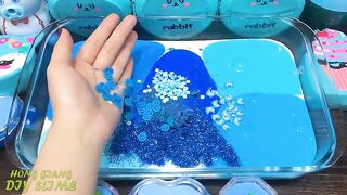 BLUE Piping Bags Slime! Mixing Random into GLOSSY Slime ! Satisfying Slime Video #1158