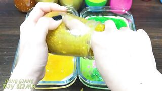 GOLD vs RAINBOW! Mixing Random into GLOSSY Slime ! Satisfying Slime Video #1144