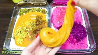 GOLD vs PINK! Mixing Random into GLOSSY Slime ! Satisfying Slime Video #1141