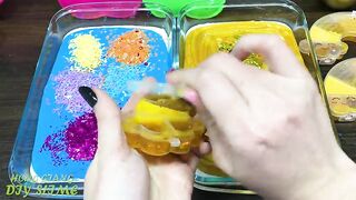 RAINBOW vs GOLD! Mixing Random into GLOSSY Slime ! Satisfying Slime Video #1136