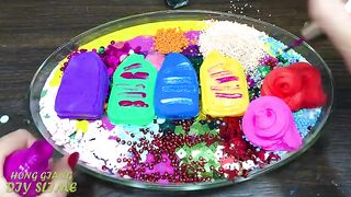 Mixing Random into GLOSSY Slime ! Satisfying Slime Video #1135