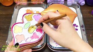 GOLD vs PURPLE! Mixing Random into GLOSSY Slime ! Satisfying Slime Video #1132