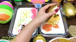 RAINBOW vs GOLD! Mixing Random into GLOSSY Slime ! Satisfying Slime Video #1127