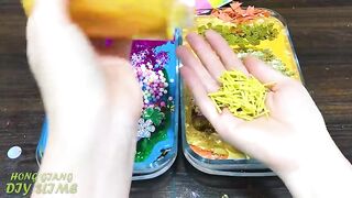 RAINBOW vs GOLD! Mixing Random into GLOSSY Slime ! Satisfying Slime Video #1127