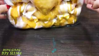 PURPLE vs GOLD! Mixing Random into GLOSSY Slime ! Satisfying Slime Video #1123