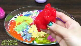 Mixing Random into GLOSSY Slime ! Satisfying Slime Video #1114
