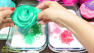 MINT vs PINK! Mixing Random into GLOSSY Slime ! Satisfying Slime Video #1110