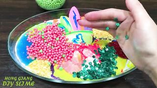 Mixing Random into GLOSSY Slime ! Satisfying Slime Video #1109