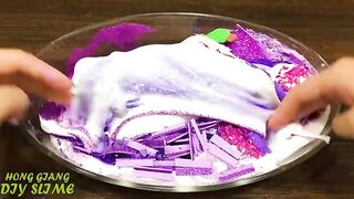 Mixing Random into GLOSSY Slime ! Satisfying Slime Video #1102