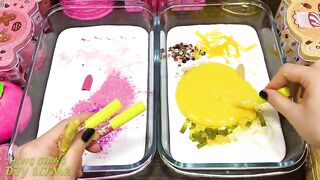 PINK vs GOLD! Mixing Random into GLOSSY Slime ! Satisfying Slime Video #1101