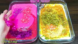 PINK vs GOLD! Mixing Random into GLOSSY Slime ! Satisfying Slime Video #1101