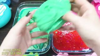 MINT vs PINK! Mixing Random into GLOSSY Slime ! Satisfying Slime Video #1095