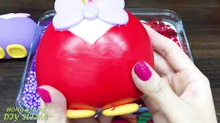 PURPLE vs RED! Mixing Random into GLOSSY Slime ! Satisfying Slime Video #1094