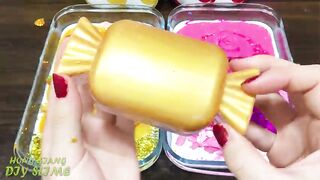 GOLD vs PINK! Mixing Random into GLOSSY Slime ! Satisfying Slime Video #1092