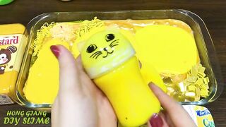 CUSTARD CAKE! Mixing Random into CLEAR Slime ! Satisfying Slime Video #1084