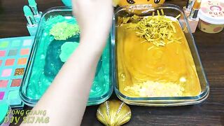 MINT vs GOLG! Mixing Random into GLOSSY Slime ! Satisfying Slime Video #1079