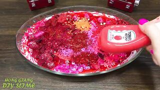 RED COCACOLA Slime! Mixing Random into GLOSSY Slime ! Satisfying Slime Video #1077