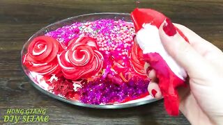 RED Slime! Mixing Random into GLOSSY Slime ! Satisfying Slime Video #1070
