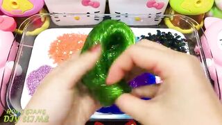 HELLO KITTY Slime Mixing Random into GLOSSY Slime ! Satisfying Slime Video #1066