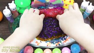 Mixing Random into GLOSSY Slime ! Satisfying Slime Video #1065