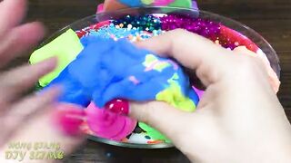 Mixing Random into GLOSSY Slime ! Satisfying Slime Video #1065