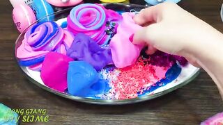 GALAXY Slime Mixing Random into GLOSSY Slime ! Satisfying Slime Video #1063