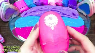 GALAXY Slime Mixing Random into GLOSSY Slime ! Satisfying Slime Video #1061