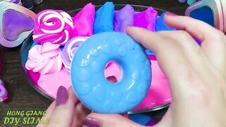 GALAXY Slime Mixing Random into GLOSSY Slime ! Satisfying Slime Video #1061