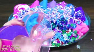 GALAXY Slime Mixing Random into GLOSSY Slime ! Satisfying Slime Video #1061