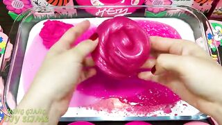 PINK RAINBOW Slime ! Mixing Random into GLOSSY Slime ! Satisfying Slime Video #1057