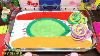 HELLO KITTY Slime ! Mixing Random into GLOSSY Slime ! Satisfying Slime Video #1052