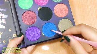 Slime Coloring with Makeup! Mixing Makeup Eyeshadow into Clear Slime! Satisfying Slime Videos #1051