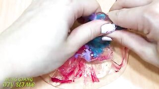 Slime Coloring with Makeup! Mixing Makeup into Clear Slime! Satisfying Slime Videos #1043