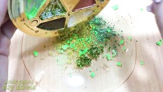 Slime Coloring with Makeup! Mixing Makeup Glitter Eyeshadow into Clear Slime! Satisfying Video #1042