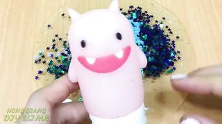 Slime Coloring with Glitter! Mixing Glitter into Clear Slime ! Satisfying Slime Videos ASMR #1040