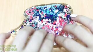 Slime Coloring with Glitter! Mixing Glitter into Clear Slime ! Satisfying Slime Videos ASMR #1040