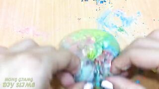 Slime Coloring with Bear! Mixing Makeup Eyeshadow into Slime! Satisfying Slime Videos ASMR #1038