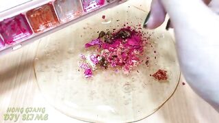 Slime Coloring with Makeup! Mixing Makeup Eyeshadow into Clear Slime! Satisfying Videos ASMR #1030