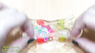 Slime Coloring with Makeup! Mixing Makeup and Glitter into Clear Slime! Satisfying Video ASMR #1025