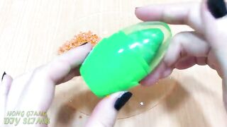Slime Coloring with Glitter! Mixing Makeup and Glitter into Clear Slime! Satisfying Video ASMR #1006