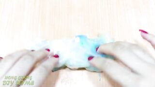 Slime Coloring with Glitter ! Mixing Makeup and Glitter into Clear Slime! Satisfying Video ASMR #994