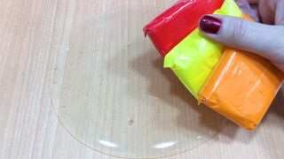 Slime Coloring with Clay ! Mixing Clay into Clear Slime ! Satisfying Slime Video ASMR #963