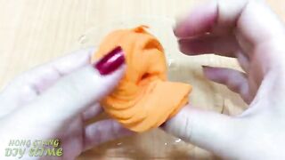 Slime Coloring with Clay ! Mixing Clay into Clear Slime ! Satisfying Slime Video ASMR #963